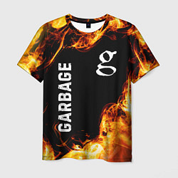 Мужская футболка Garbage и пылающий огонь