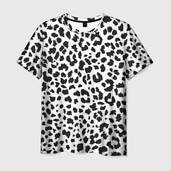 Мужская футболка Черные леопардовые пятна
