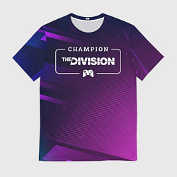 Мужская футболка The Division gaming champion: рамка с лого и джойс