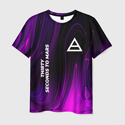 Мужская футболка Thirty Seconds to Mars violet plasma