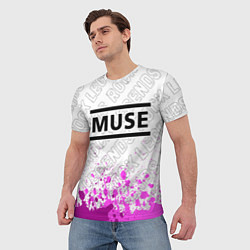Футболка мужская Muse rock legends: символ сверху, цвет: 3D-принт — фото 2
