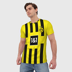 Футболка мужская Беллингем Боруссия Дортмунд форма 2223 домашняя, цвет: 3D-принт — фото 2