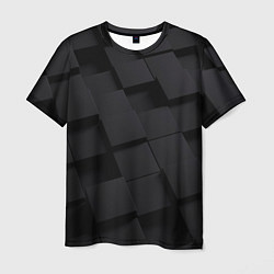 Мужская футболка Чёрные геометрические блоки