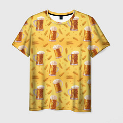 Мужская футболка Кружки с пенным пивом