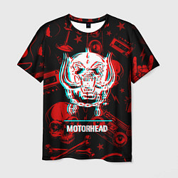 Футболка мужская Motorhead rock glitch, цвет: 3D-принт