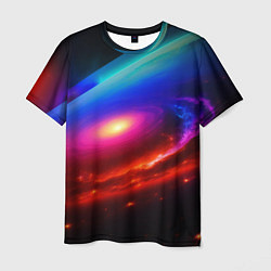 Мужская футболка Неоновая галактика