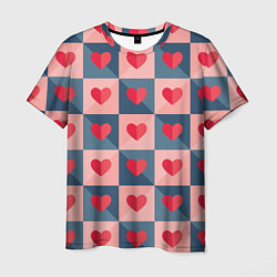 Мужская футболка Pettern hearts