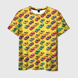 Мужская футболка Разноцветные машинки