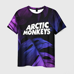 Мужская футболка Arctic Monkeys neon monstera