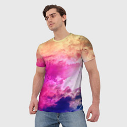 Футболка мужская Разноцветное небо, цвет: 3D-принт — фото 2