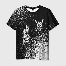 Мужская футболка My Chemical Romance и рок символ на темном фоне