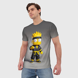 Футболка мужская Bart Simpson - ninja - Japan, цвет: 3D-принт — фото 2