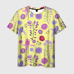 Мужская футболка Фиолетовый цветник