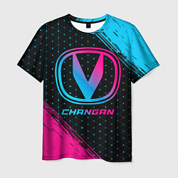 Мужская футболка Changan - neon gradient