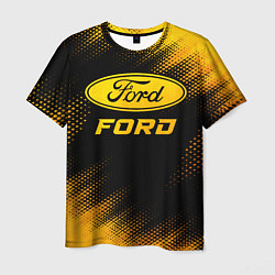 Мужская футболка Ford - gold gradient