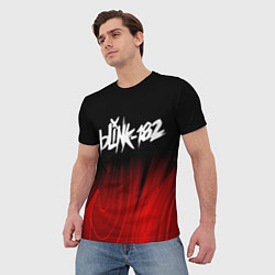 Футболка мужская Blink 182 red plasma, цвет: 3D-принт — фото 2