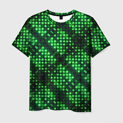 Мужская футболка Яркие зеленые точки