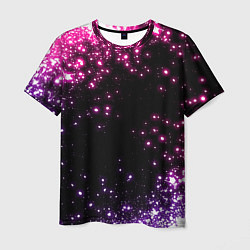 Мужская футболка Неоновые звезды - neon