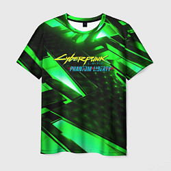 Футболка мужская Cyberpunk 2077 phantom liberty neon green, цвет: 3D-принт