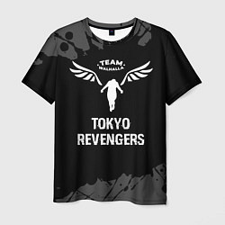 Футболка мужская Tokyo Revengers glitch на темном фоне, цвет: 3D-принт