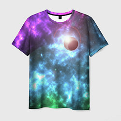 Мужская футболка Планета в космическом пространстве
