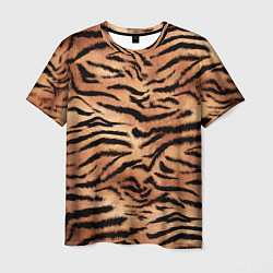 Мужская футболка Полосатая шкура тигра