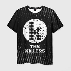 Мужская футболка The Killers с потертостями на темном фоне