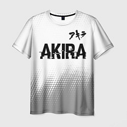 Футболка мужская Akira glitch на светлом фоне: символ сверху, цвет: 3D-принт