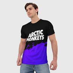 Футболка мужская Arctic Monkeys purple grunge, цвет: 3D-принт — фото 2