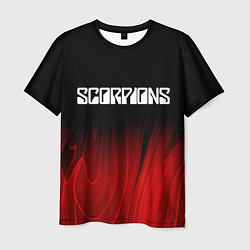 Футболка мужская Scorpions red plasma, цвет: 3D-принт
