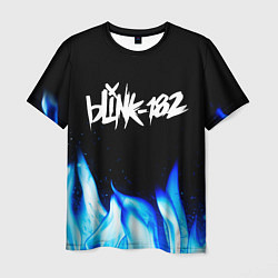 Футболка мужская Blink 182 blue fire, цвет: 3D-принт