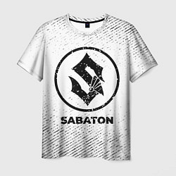 Футболка мужская Sabaton с потертостями на светлом фоне, цвет: 3D-принт