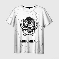 Мужская футболка Motorhead glitch на светлом фоне