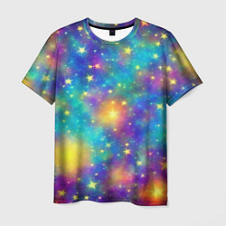 Мужская футболка Звездный космос, сияющий волшебством