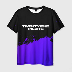 Футболка мужская Twenty One Pilots purple grunge, цвет: 3D-принт