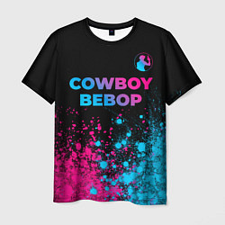 Футболка мужская Cowboy Bebop - neon gradient: символ сверху, цвет: 3D-принт