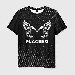 Футболка мужская Placebo с потертостями на темном фоне, цвет: 3D-принт