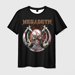 Мужская футболка Megadeth - боевой череп
