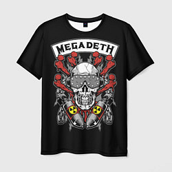 Мужская футболка Megadeth - ядерный череп
