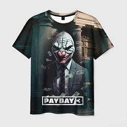 Футболка мужская Payday 3 mask, цвет: 3D-принт