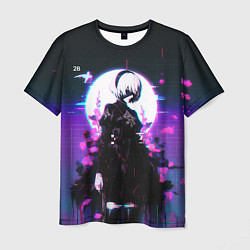 Мужская футболка Nier automata 2b neon