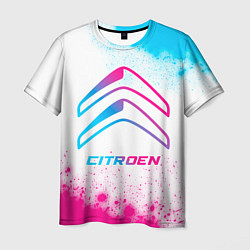 Футболка мужская Citroen neon gradient style, цвет: 3D-принт