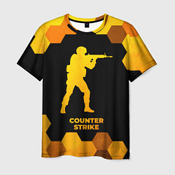 Мужская футболка Counter Strike - gold gradient