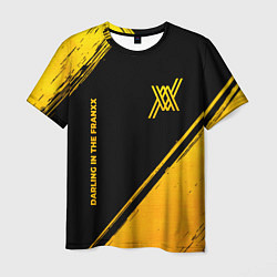 Мужская футболка Darling in the FranXX - gold gradient: надпись, си