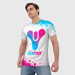 Футболка мужская Destiny neon gradient style, цвет: 3D-принт — фото 2