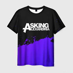 Мужская футболка Asking Alexandria purple grunge