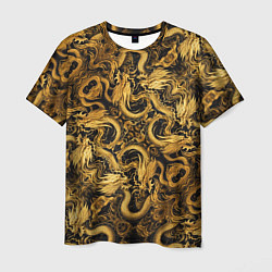 Мужская футболка Золотые китайские драконы