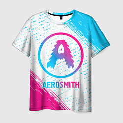 Футболка мужская Aerosmith neon gradient style, цвет: 3D-принт