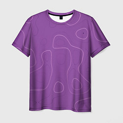 Мужская футболка Объемные разводы - яркий фиолетовый - узор Хуф и С