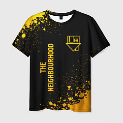 Мужская футболка The Neighbourhood - gold gradient: надпись, символ